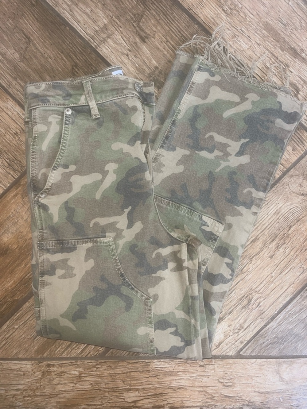 DAZE Camo Utility Pants cargo- Olive Green 25 - Picture 2 of 5